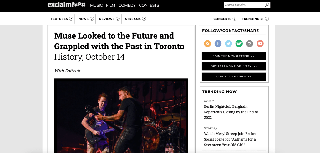 Review: Muse at&nbsp;History